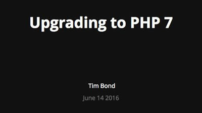 Upgrading to PHP 7
